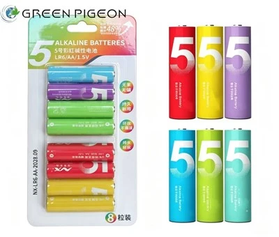 Langvarige AA alkaliske batterier